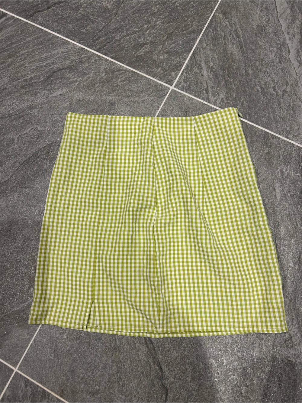 SHEIN Green Gingham Mini Skirt